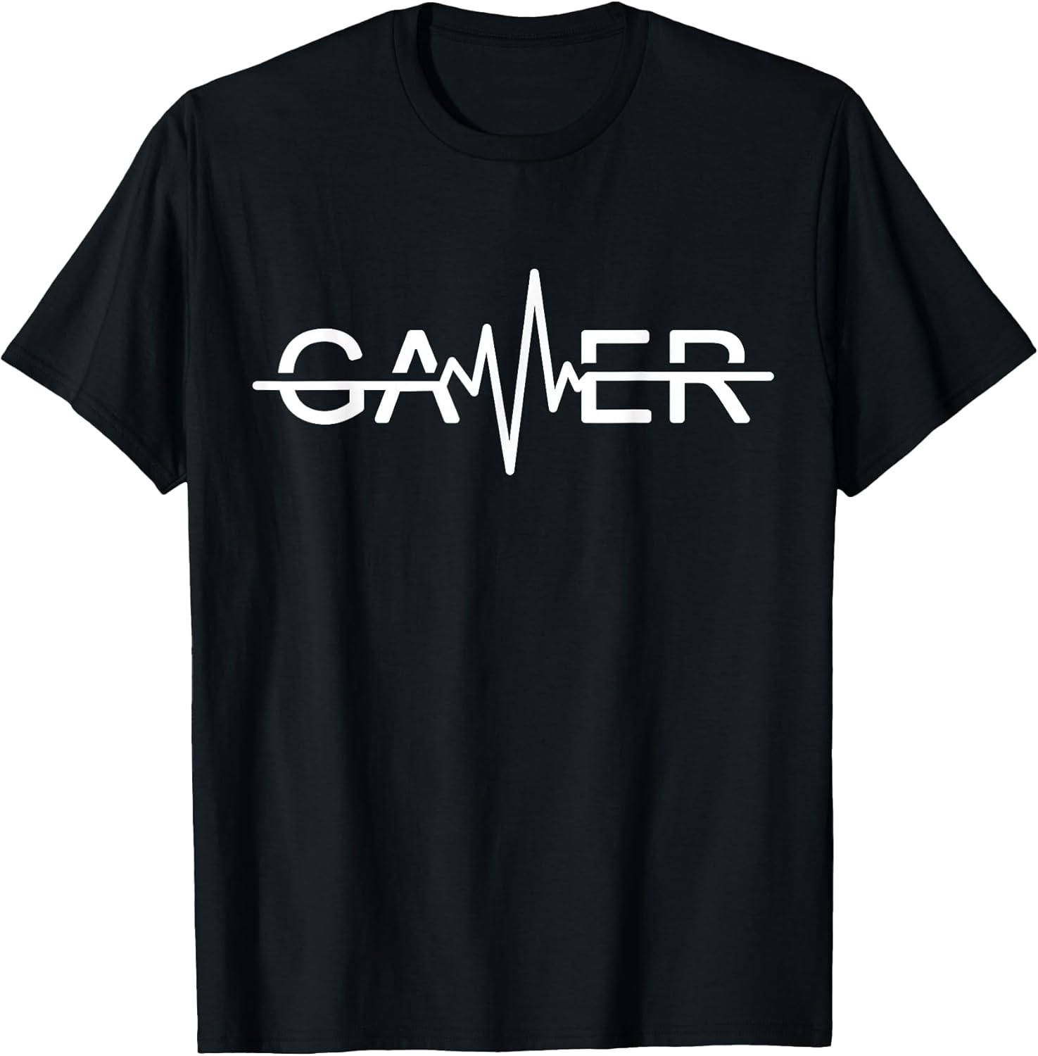 Gamer Heartbeat Video Games Graphic T-Shirt Small