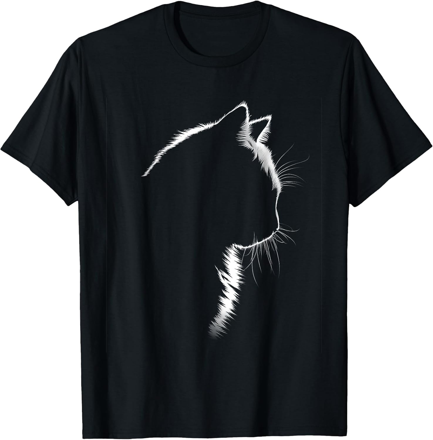 Cat Silhouette Funny Cat Lover Fans Women Men Kids T-Shirt