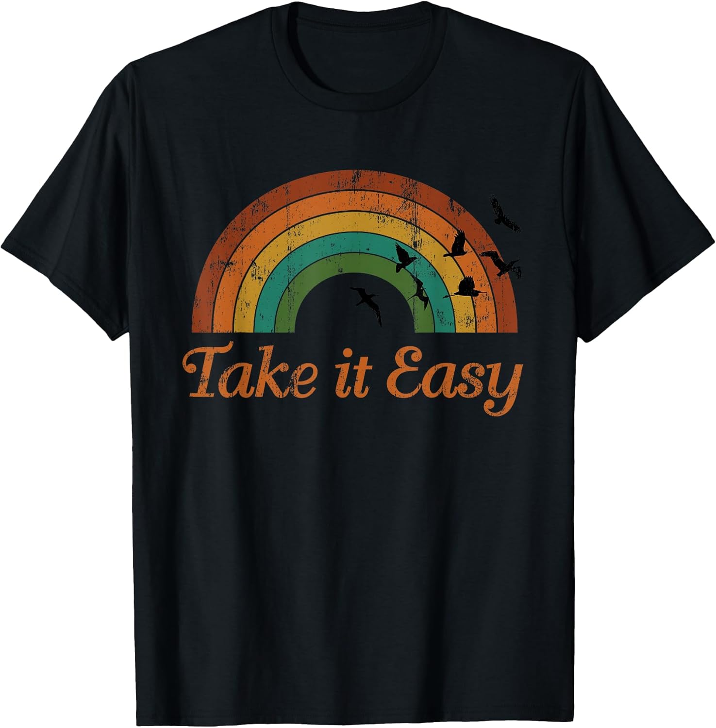 Vintage Retro Weathered Look Take it Easy Tee T-Shirt
