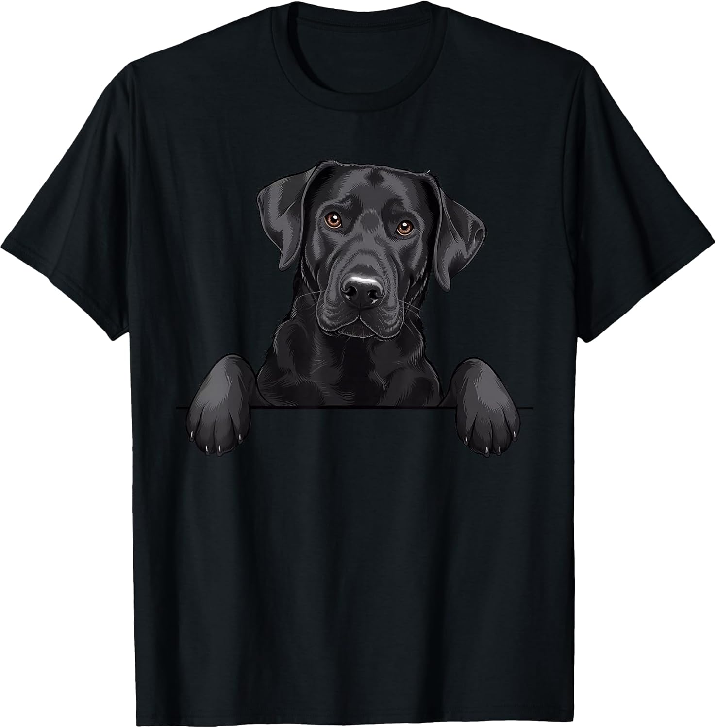 Cute Black Labrador Peeking Pocket Puppy Funny Lab Dog Lover T-Shirt