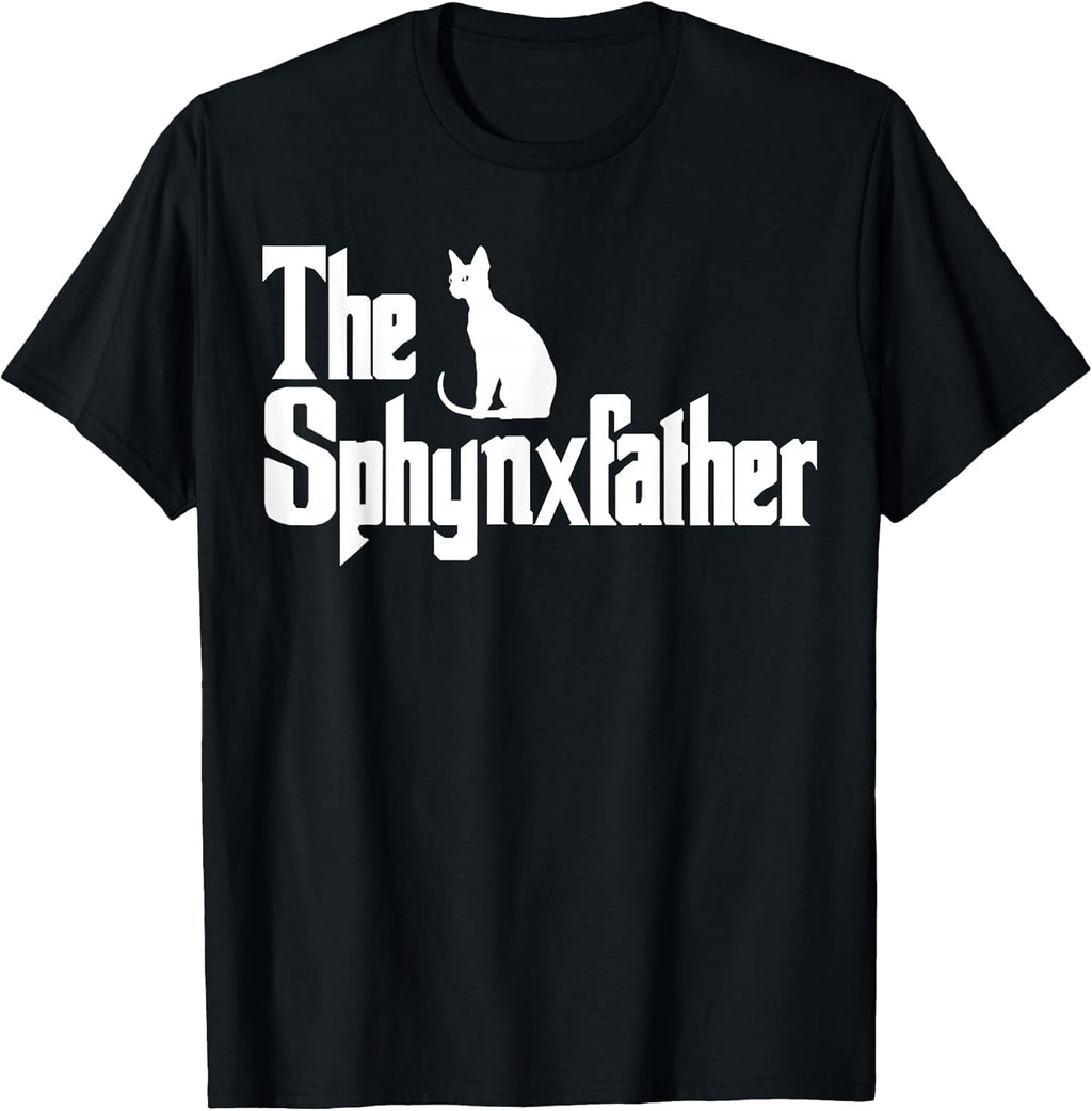 The SphynxFather Funny Cat Dad Shirt Men Sphynx Lover Gifts T-Shirt