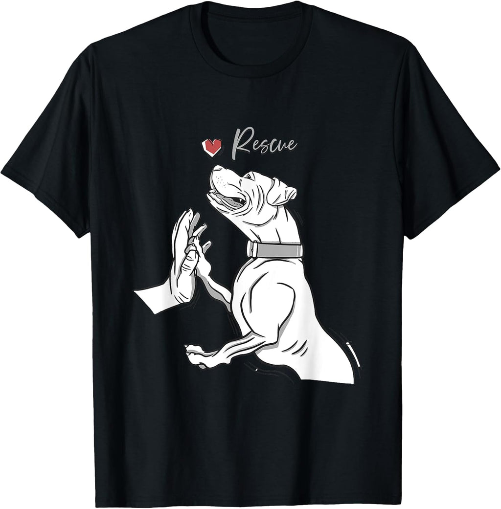 Rescue Pitbull Dogs Lover Animal Rescue T-Shirt