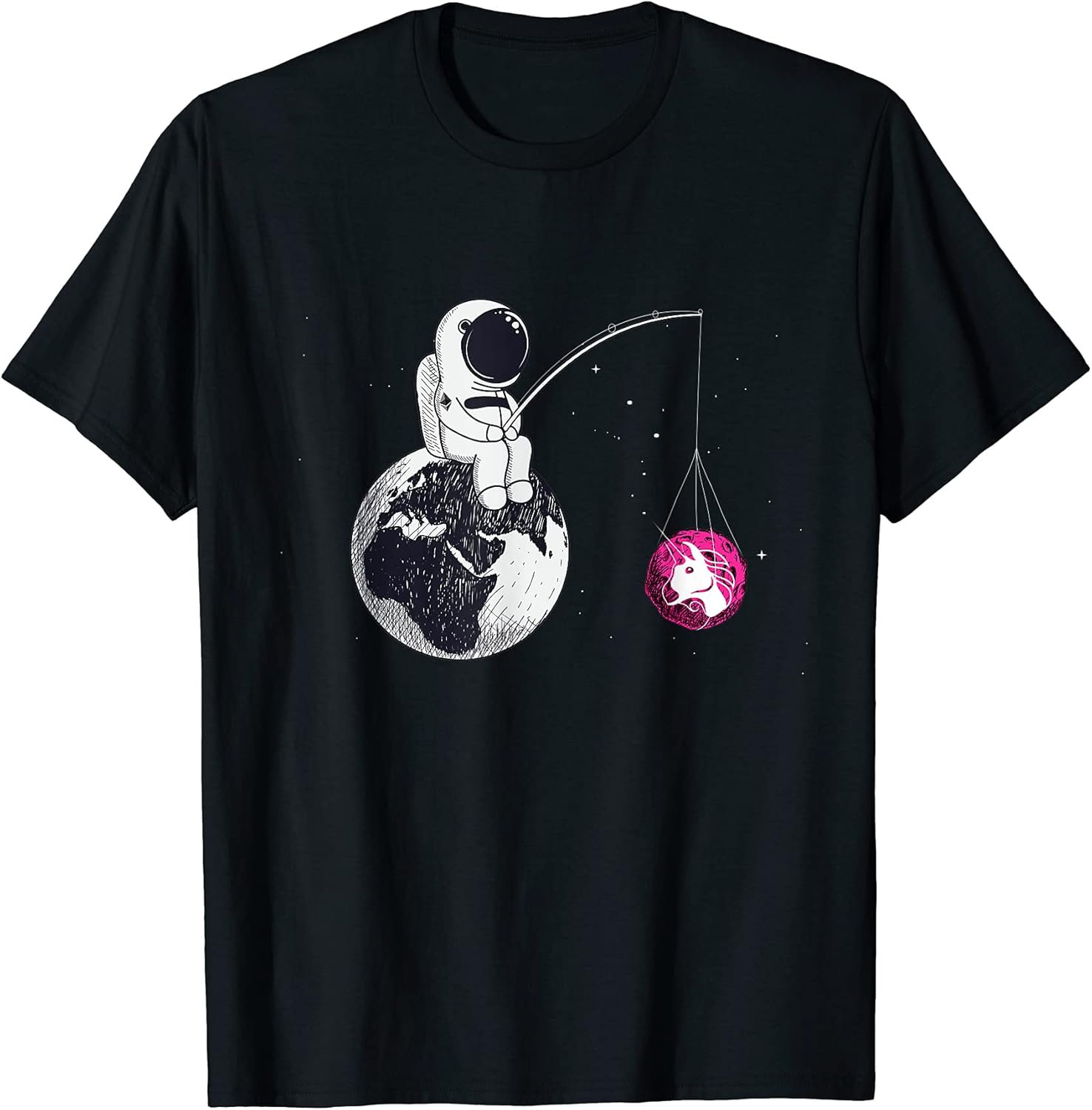 Astronaut Fishing The Uniswap Logo Crypto Moon
