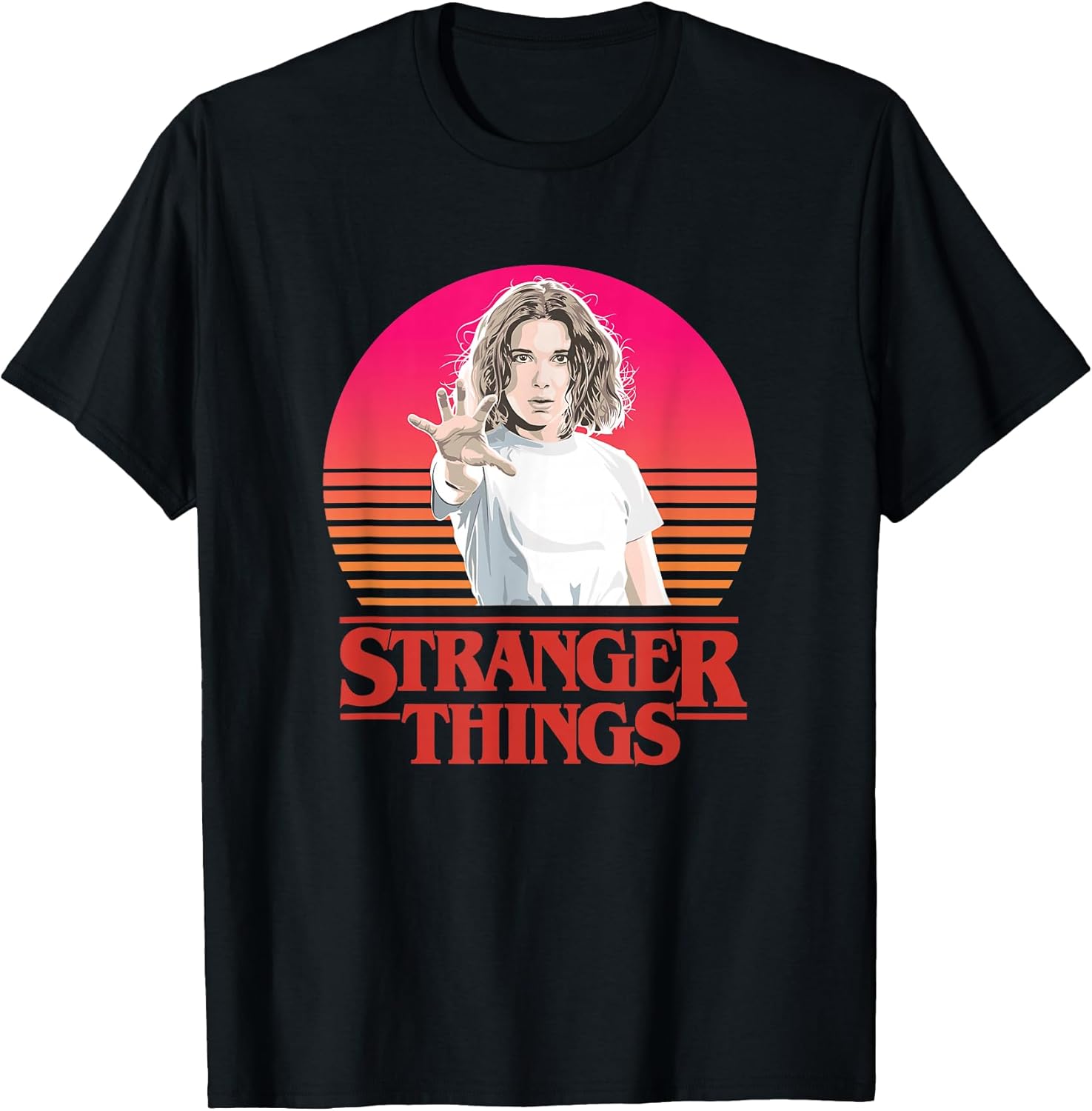 Retro Vintage Sunset Color Eleven Portrait T-Shirt