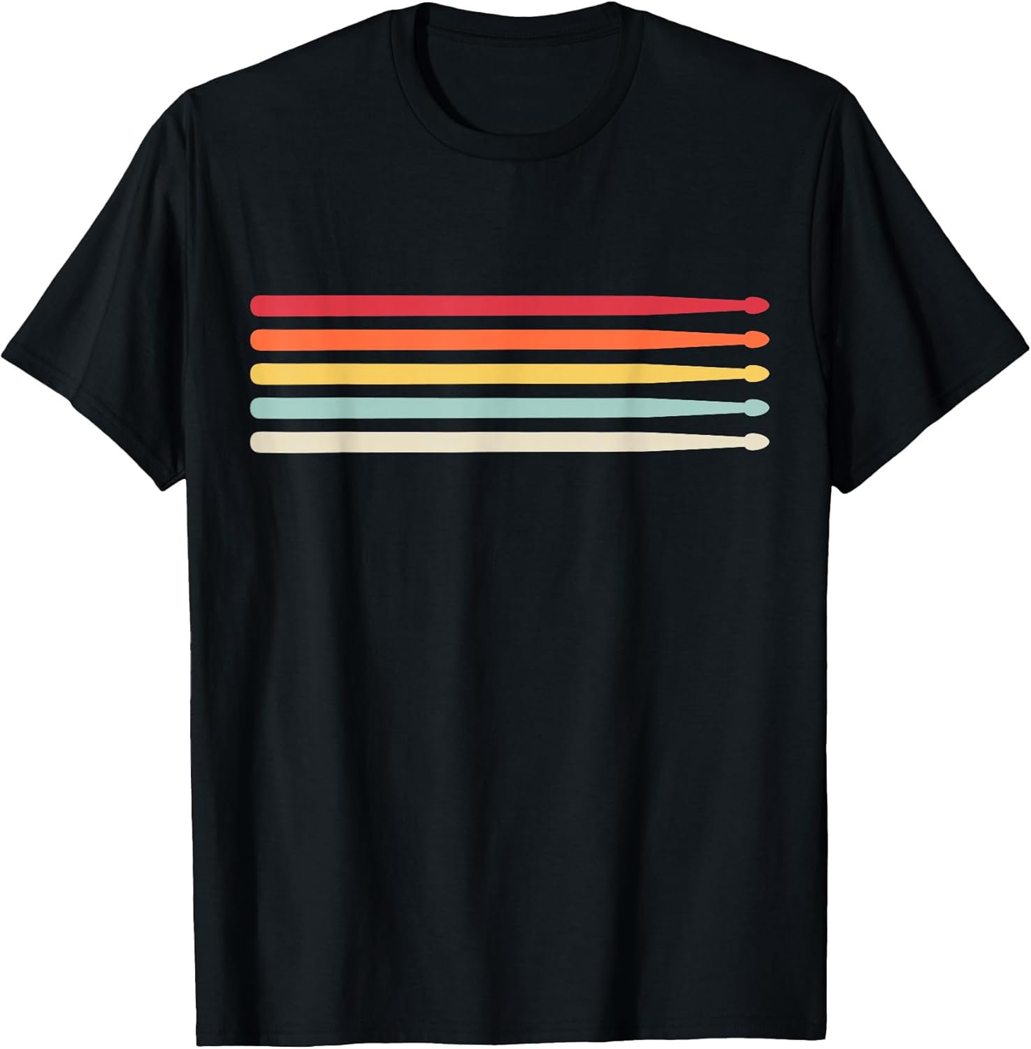 Drummer Drumsticks Drum Sticks Retro Vintage Drumming Men T-Shirt