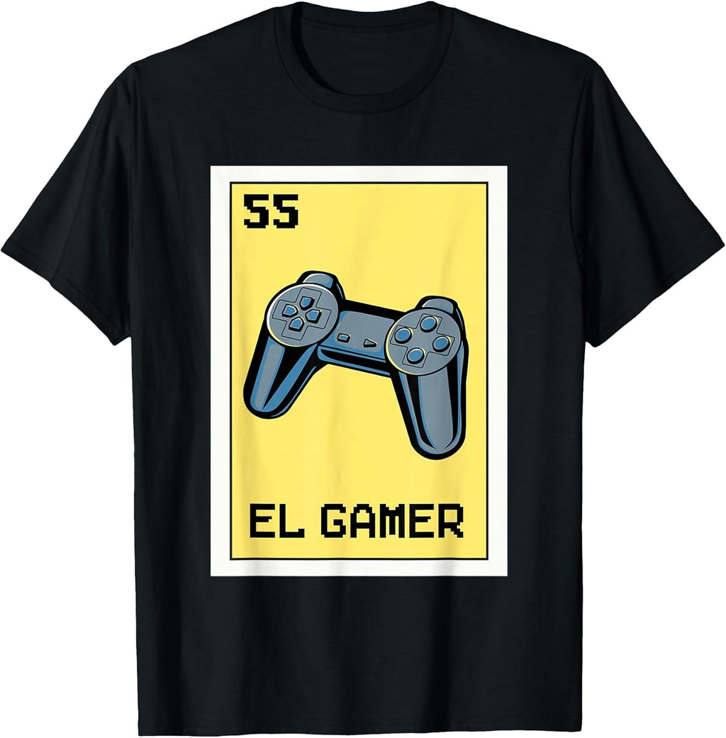 El Gamer Mexican Gaming Console Video Game Lottery Card T-Shirt