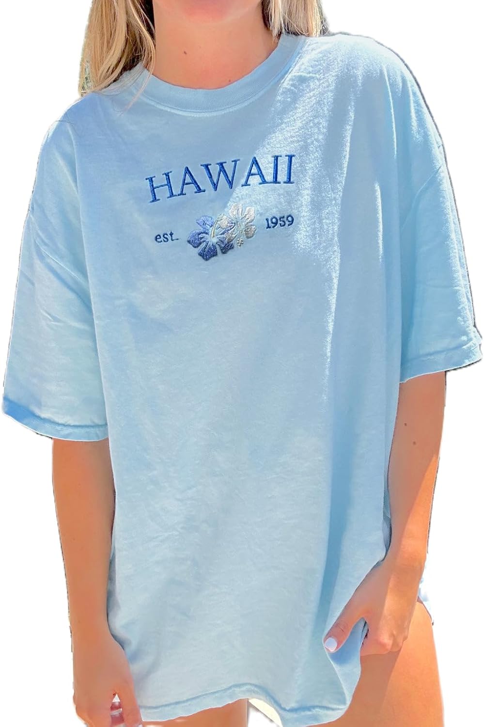 Womens Oversized Graphic Tee Shirts Fruit Sardine Hibiscus Lobster Tshirt Y2k Vintage Cute Summer Shirts for Teens