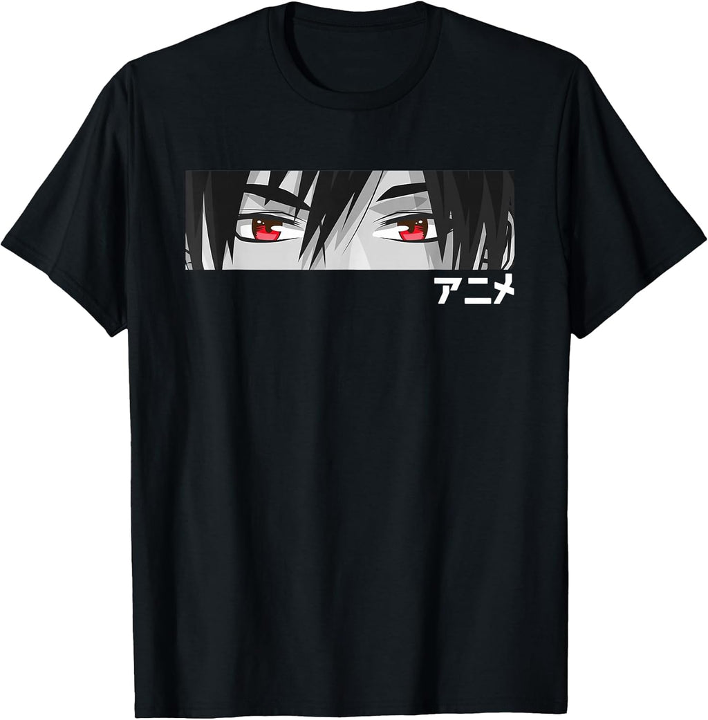 Anime in Japanese Characters Kawaii Eyes Face T-Shirt