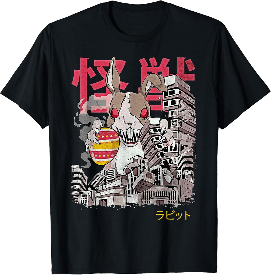 Kaiju Rabbit Japanese Anime Monster Easter Egg T-Shirt