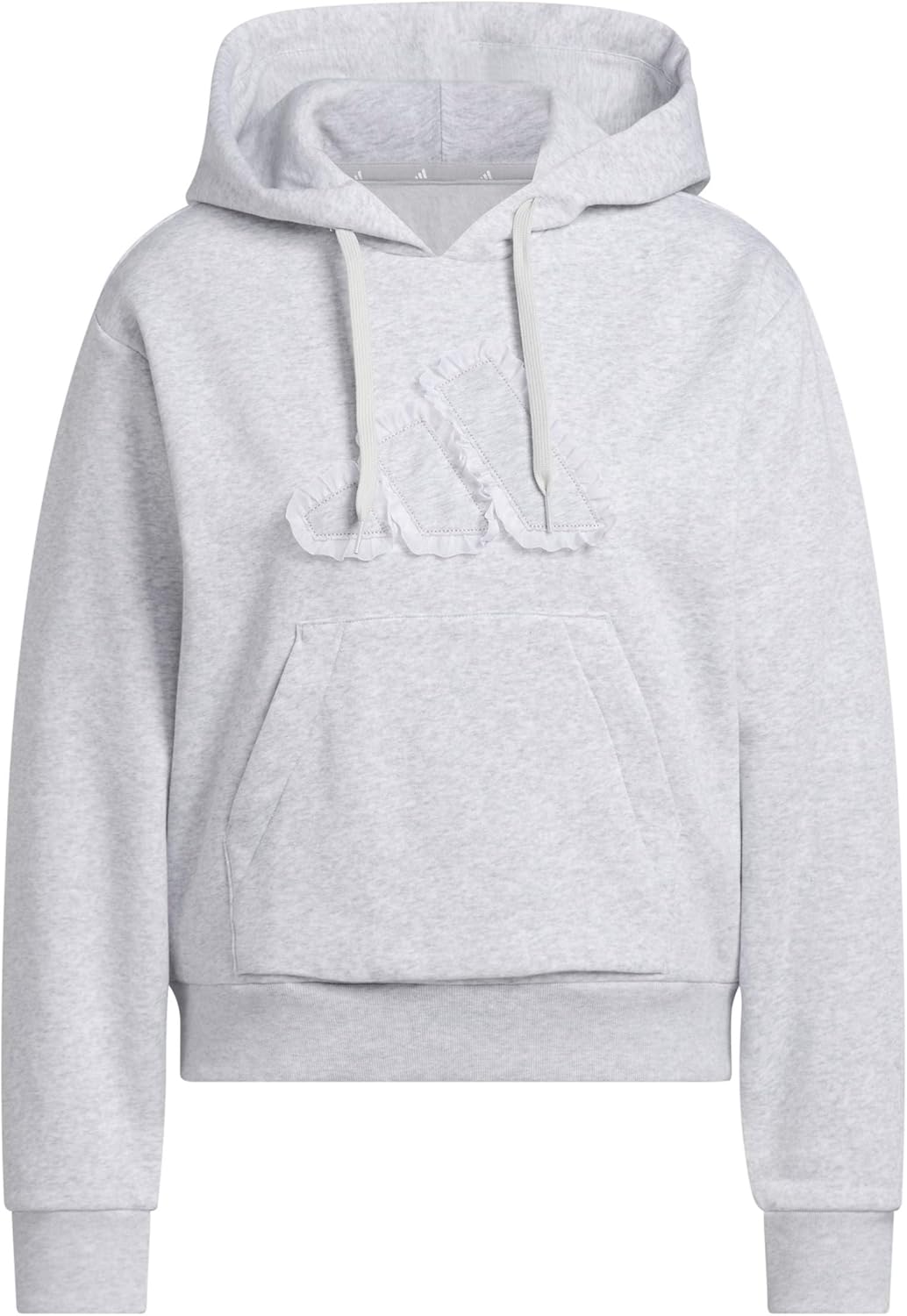 Women's Seasonal Essentials Ruffled Big Logo Graphic Hoodie