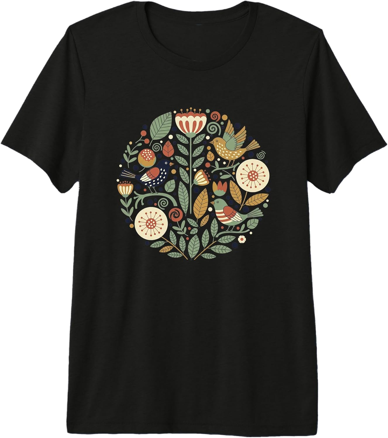 Bird Floral Flower Nature Garden Whimsical