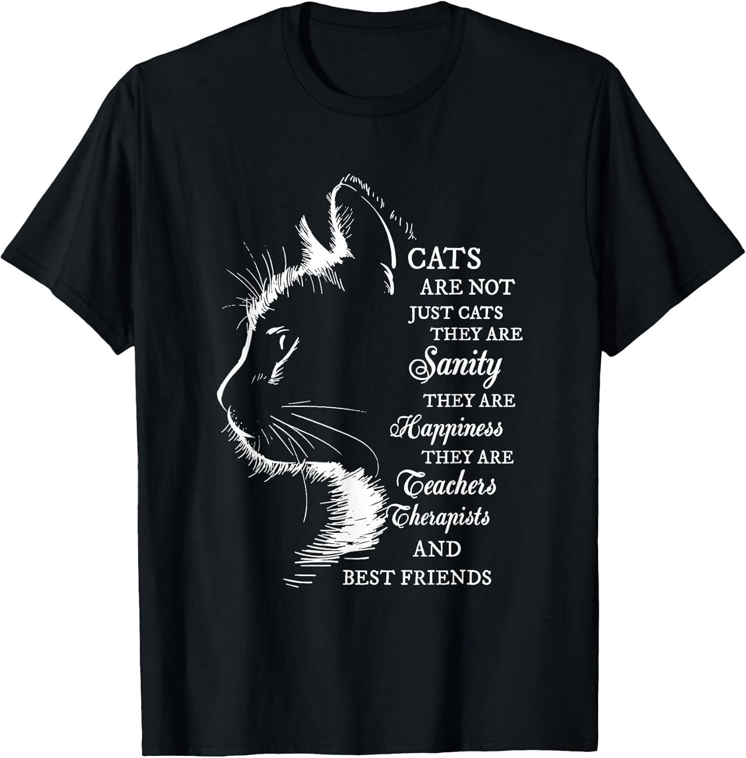 Therapy Inspirational Cat Mom Tee