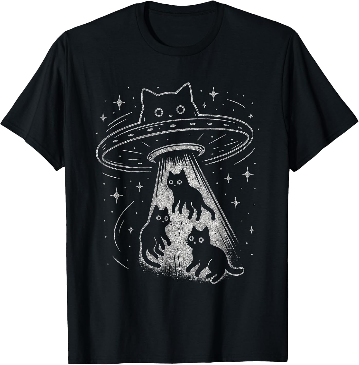 Funny Cute Cat Alien Kitty Space UFO Aesthetic