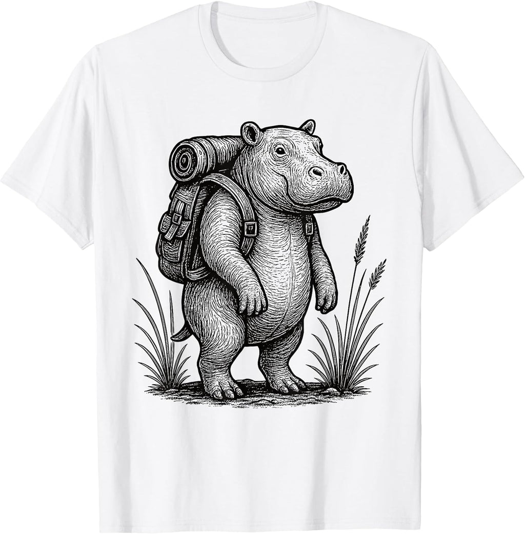 Hippo Hiker Trekking Hike Merch.