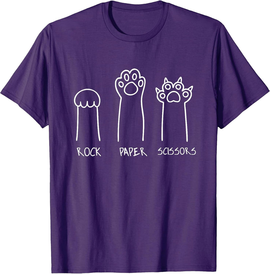 Rock Paper Scissors - Cat Lover Kitten Owner Kitty Hand Game T-Shirt