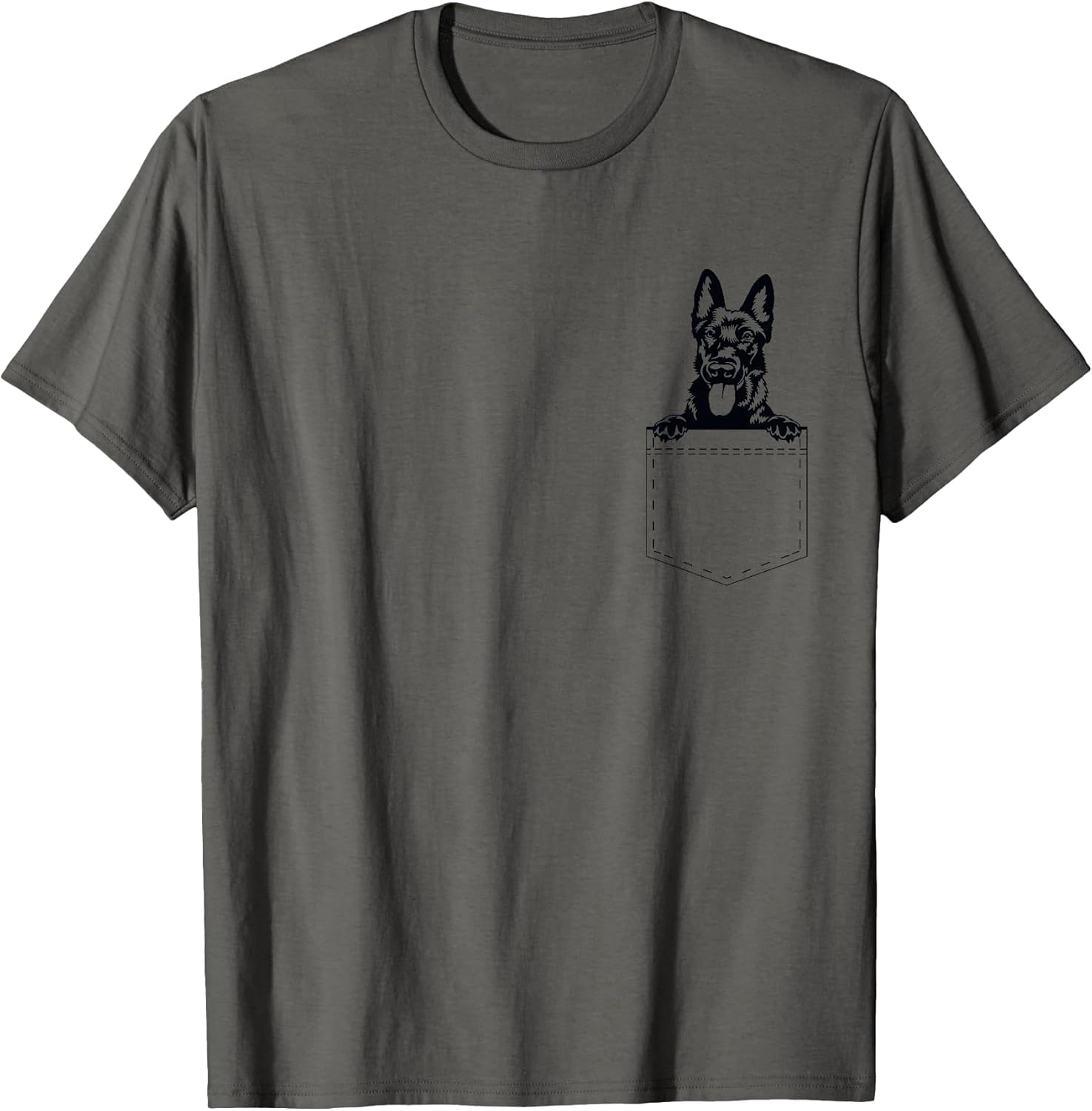 Dutch Shepherd in My Pocket Peeking Dog Lovers Tee Men Women T-Shirt