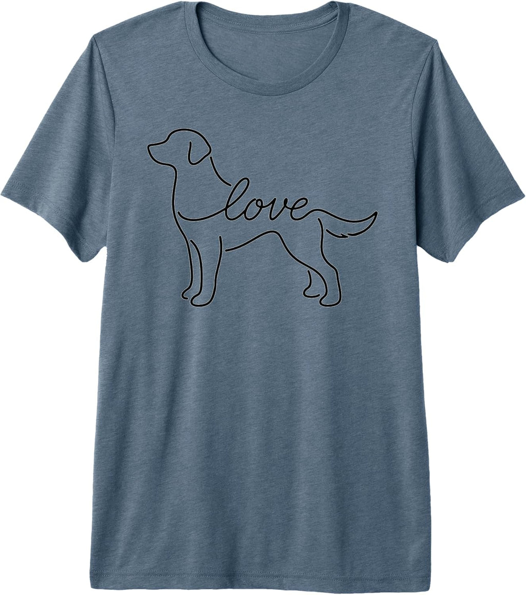 Elegant Line Art Dog with Love