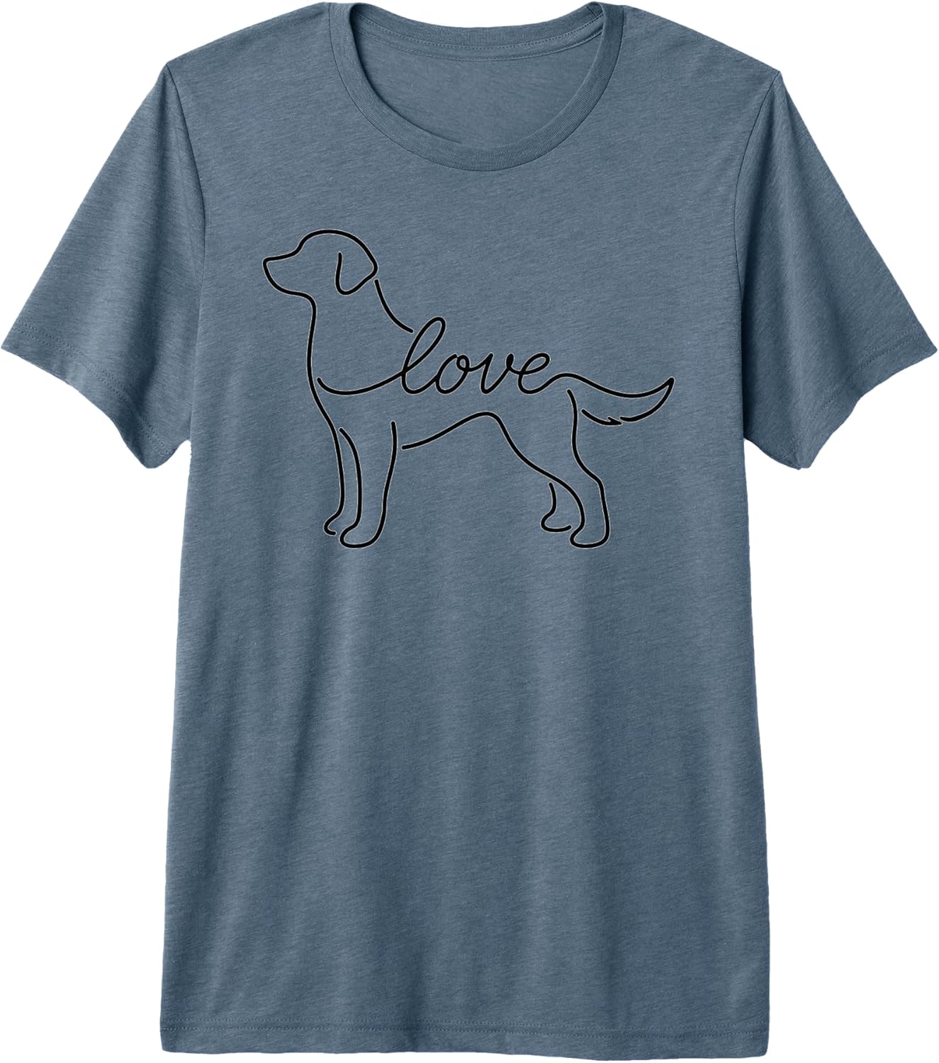 Elegant Line Art Dog with Love