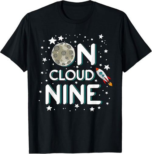 9th Birthday Astronaut Shirt For Kids Boys Girls