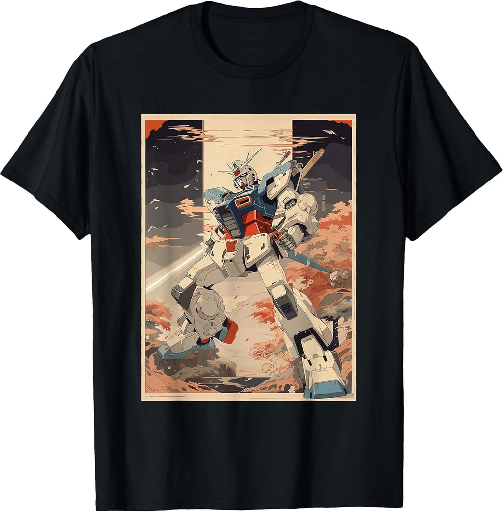 Anime Japanese Robot Giant Mecha Anime Robot Action Figure T-Shirt