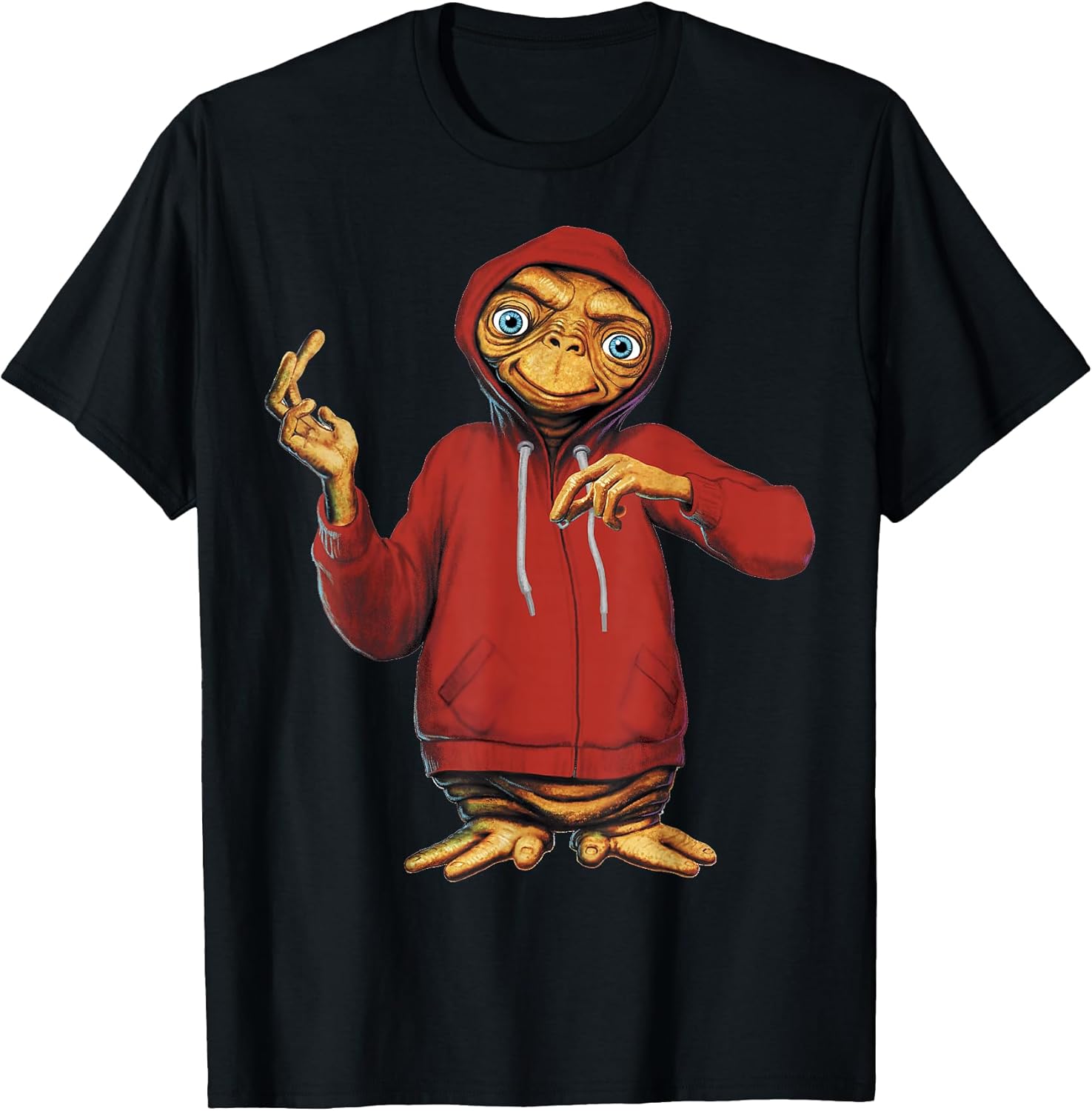 Hiding in A Hoodie Portrait Graphic T-Shirt T-Shirt