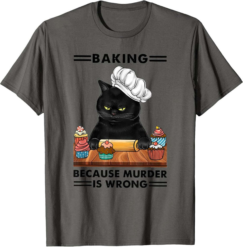 Black Cat Baking because murder is wrong cat lover