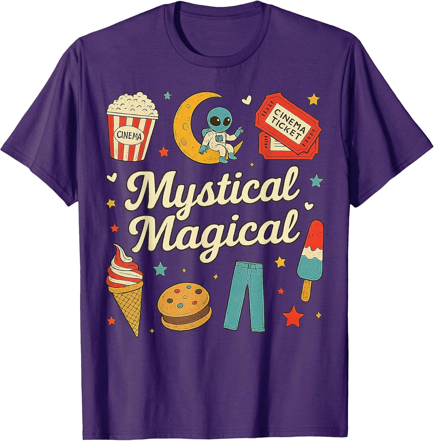 Mystical Magical Retro Aesthetic Space Gifts Men Women Kids T-Shirt