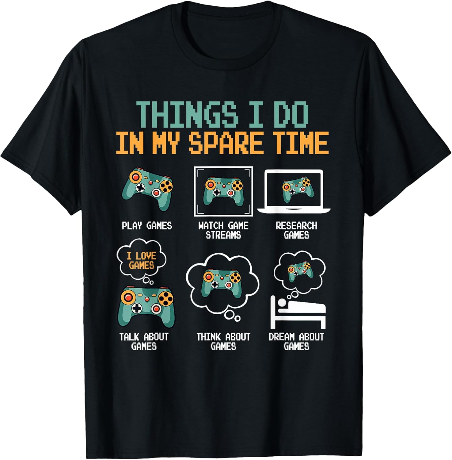 Funny Gaming Shirts for Men Video Game T-shirts Kids Gifts T-Shirt