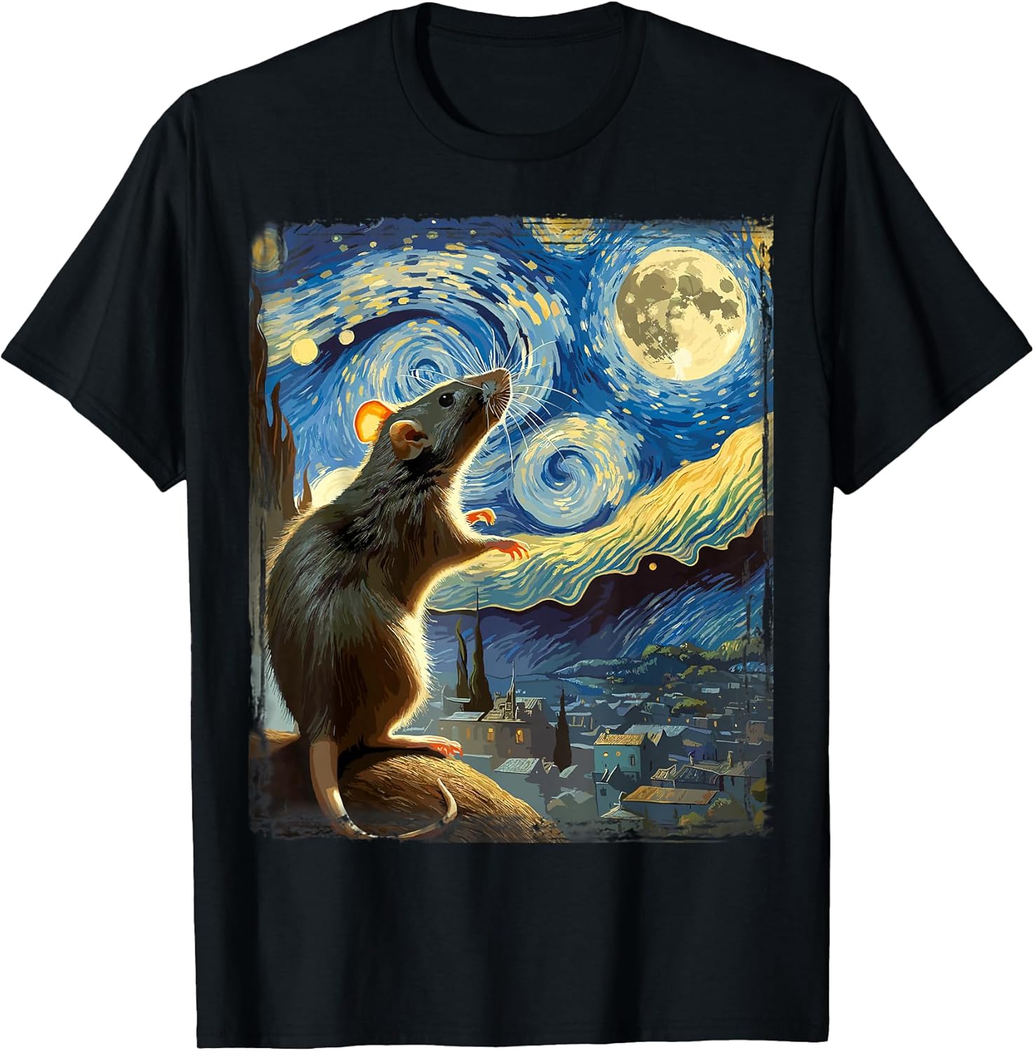 Rat Art Nature Impressionism Night Sky