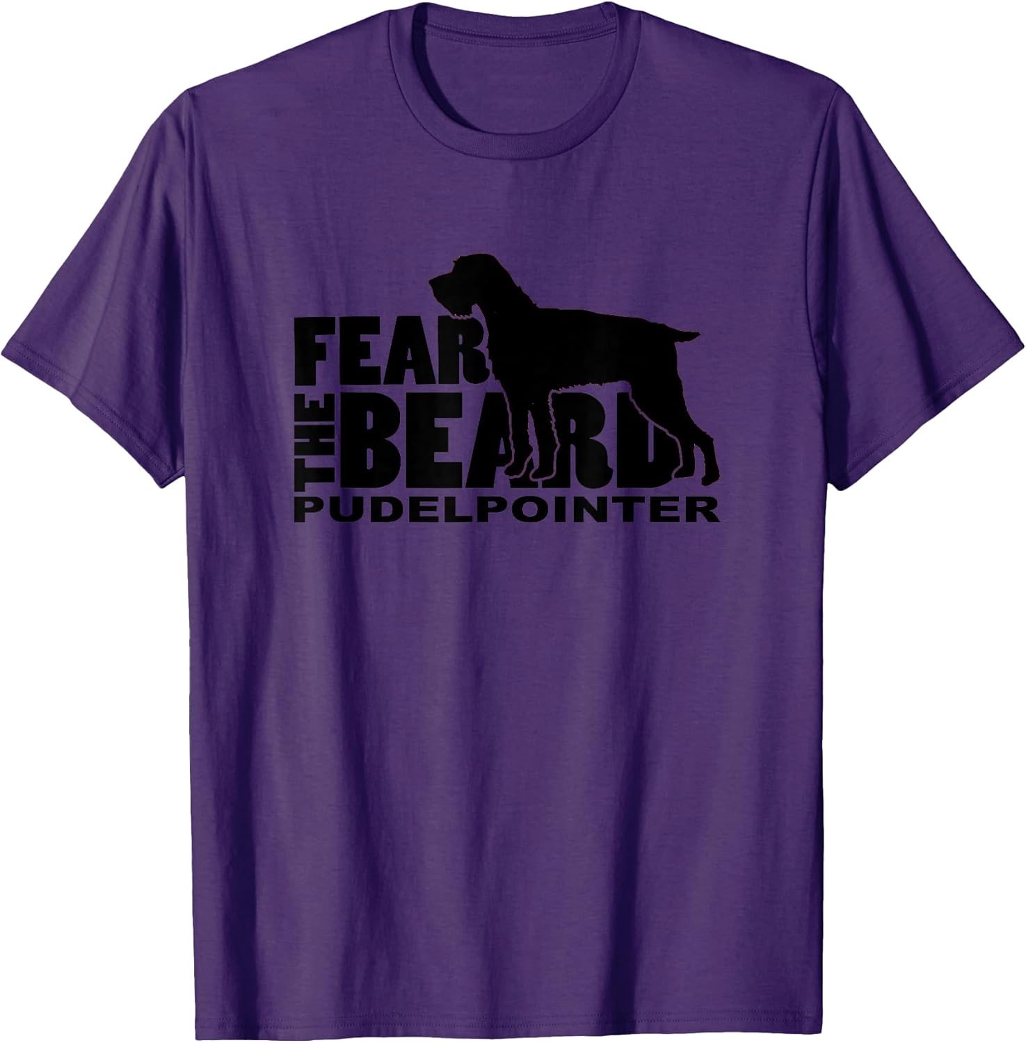 Fear the Beard Pudelpointer Unisex-Adults Grey Short Sleeve Classic Fit T-Shirt