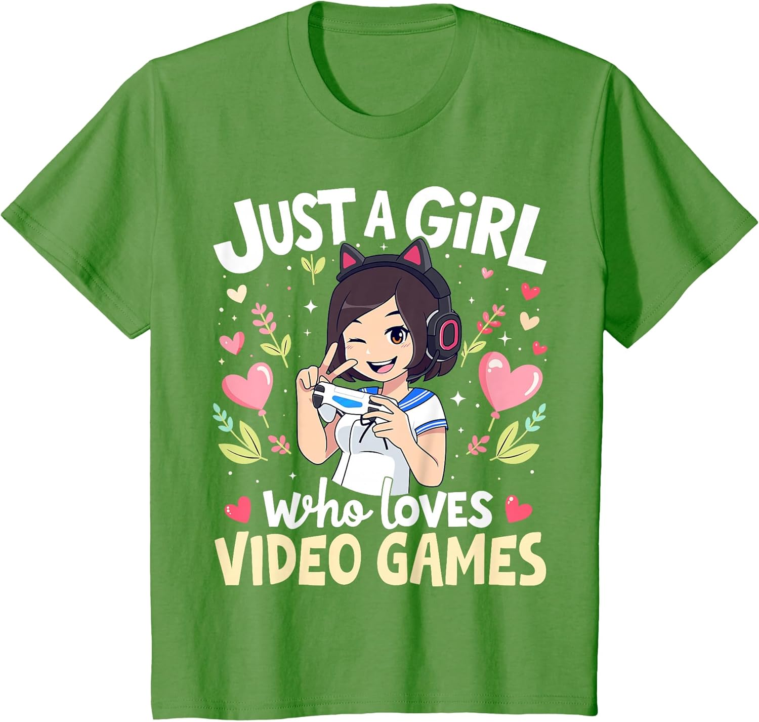 Gamer Shirt Just A Girl Who Loves Gaming Video Games Kids T-Shirt