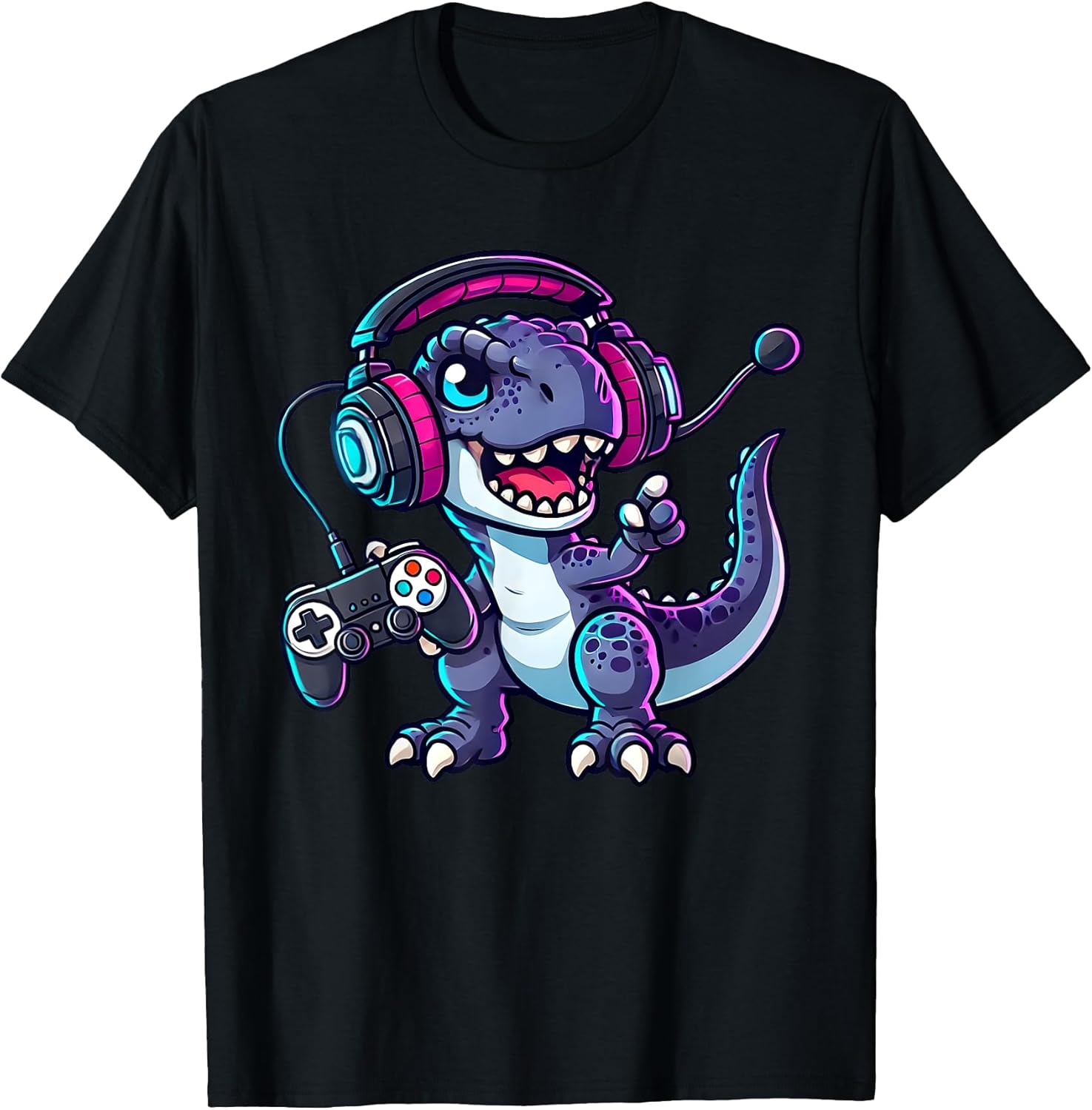 Cute Dinosaur Gaming Video Game for Gamers Boys Toddler Kids T-Shirt