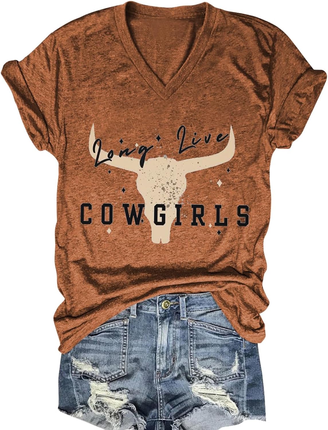 Western Country Shirt for Women Cowgirl Cartoon Boots V Neck Short Sleeve Tops Vintage Cowboy Graphic Tees