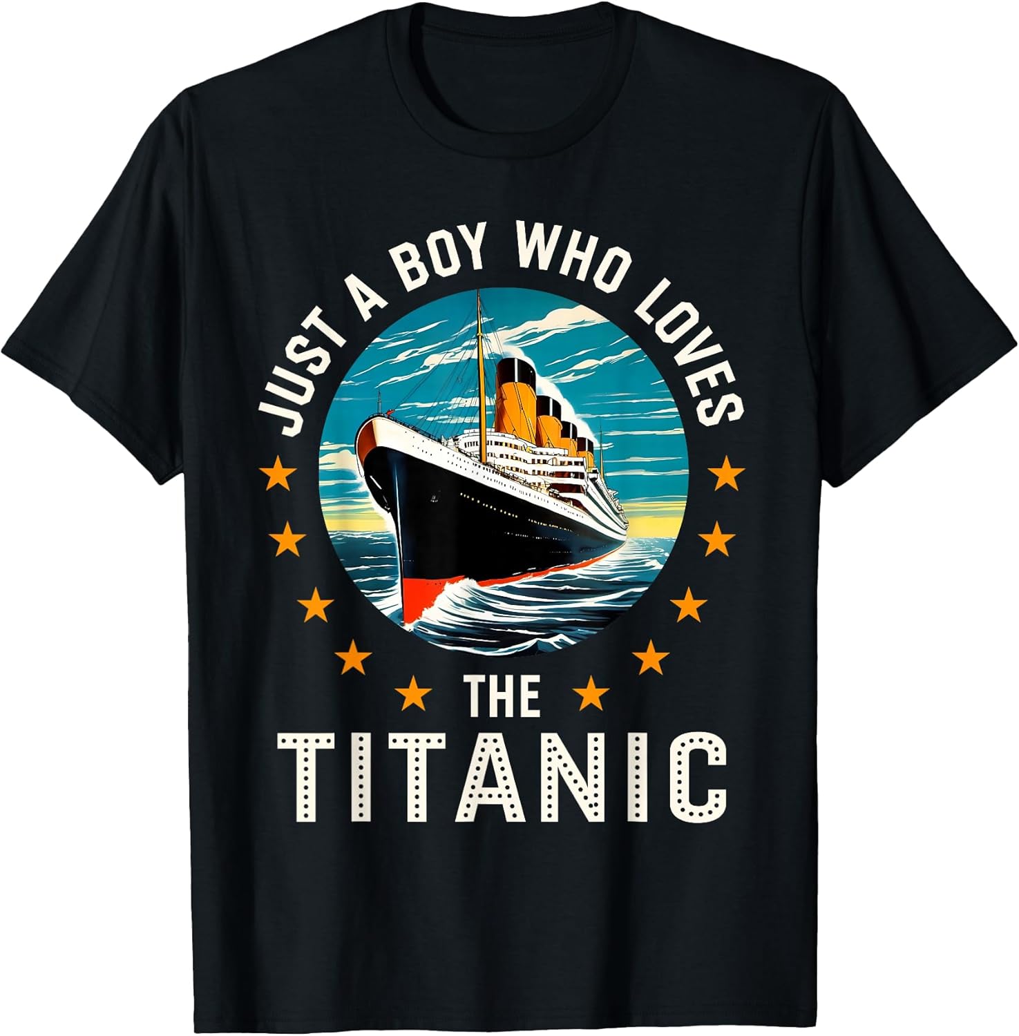 A Boy Who Loves The RMS Titanic Boys T-Shirt