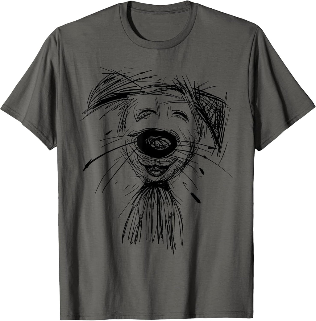 Dog Abstract Art Portrait Drawing Whimsical Dog Lover Gift T-Shirt