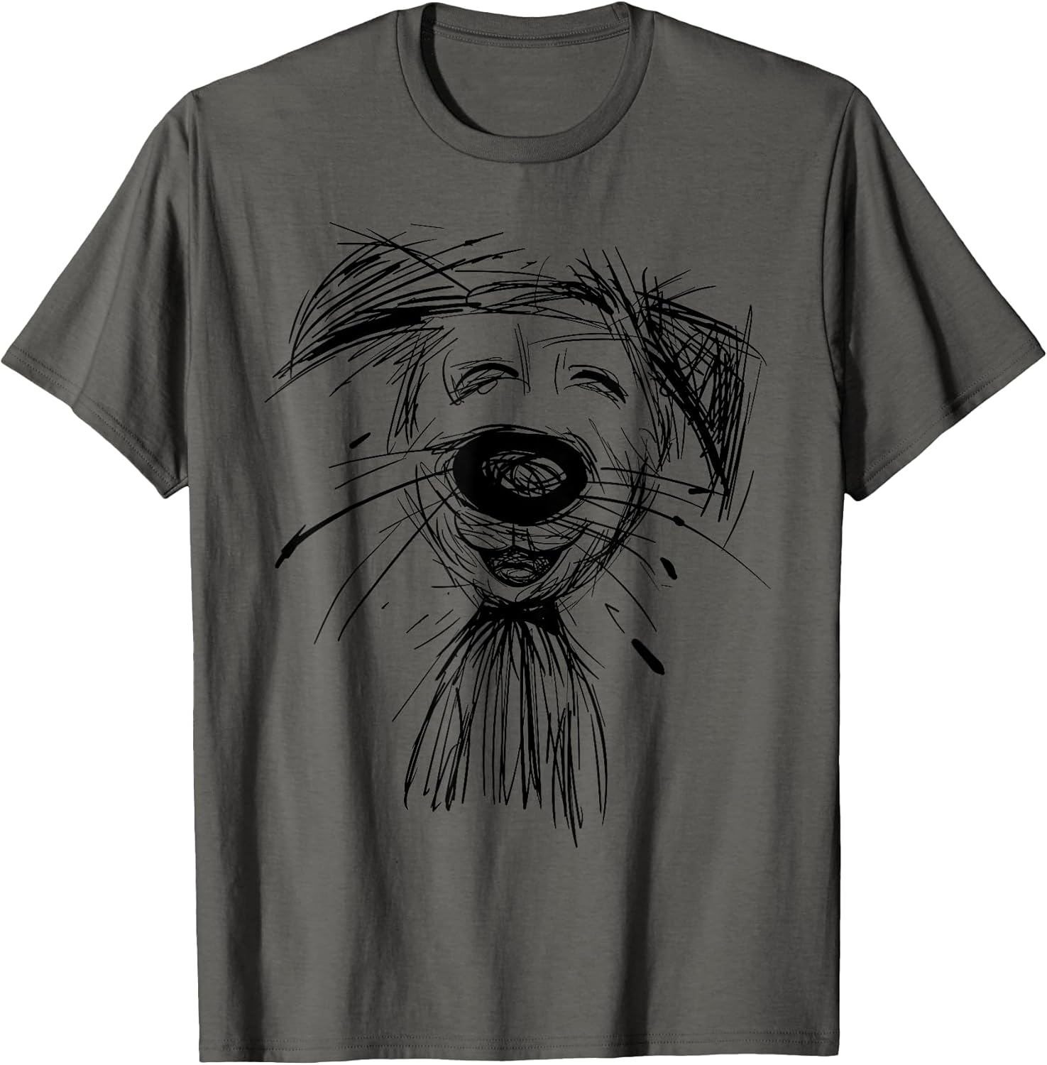 Dog Abstract Art Portrait Drawing Whimsical Dog Lover Gift T-Shirt