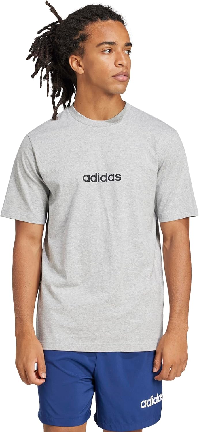 Adidas Mens Essentials Linear Single Jersey T-Shirt