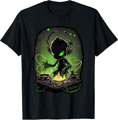 Alien DJ Astronaut Alien EDM Techno Space Graphics
