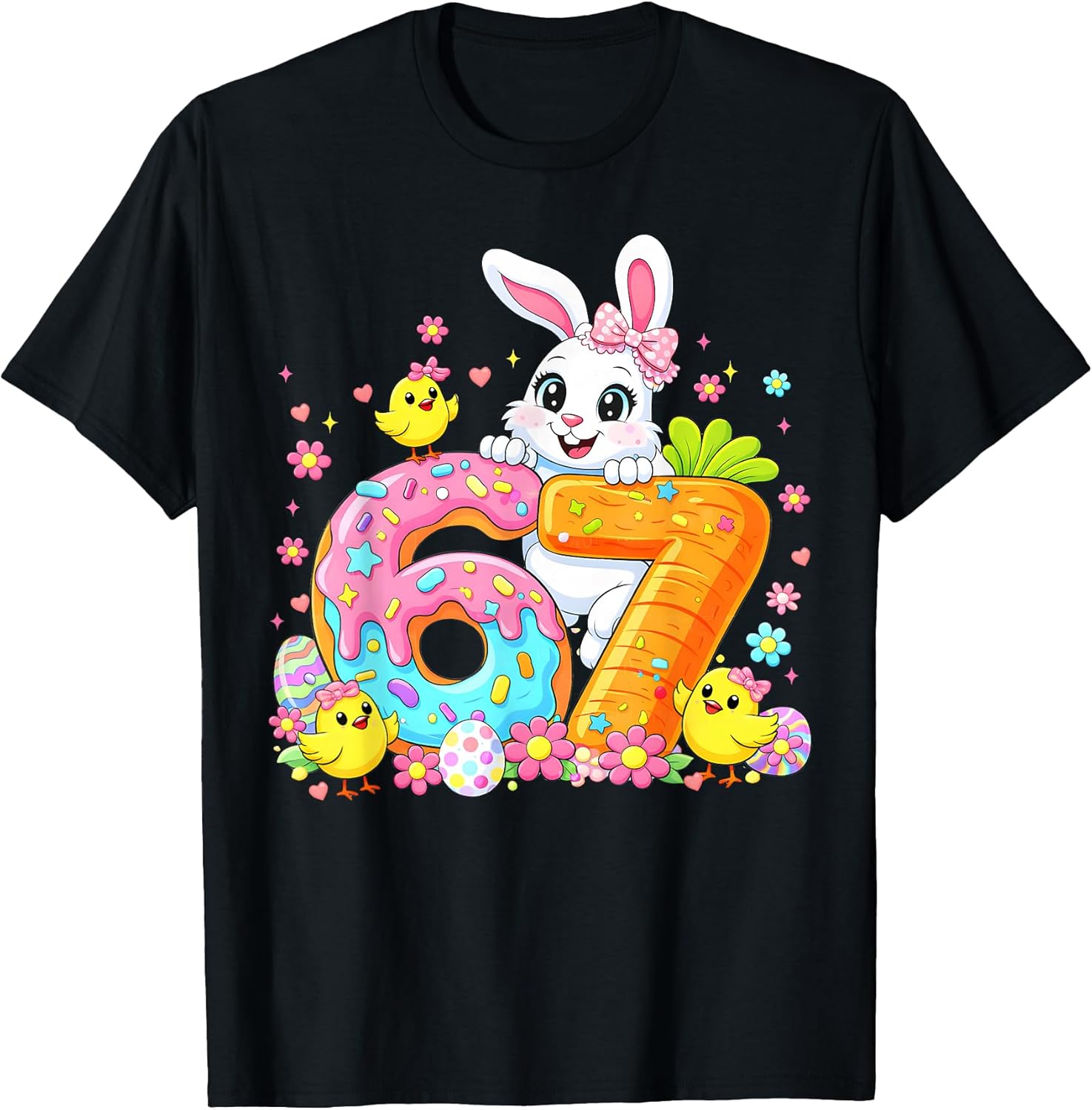 Cute Rabbit Bunny Floral Easter Women Girl Shirts