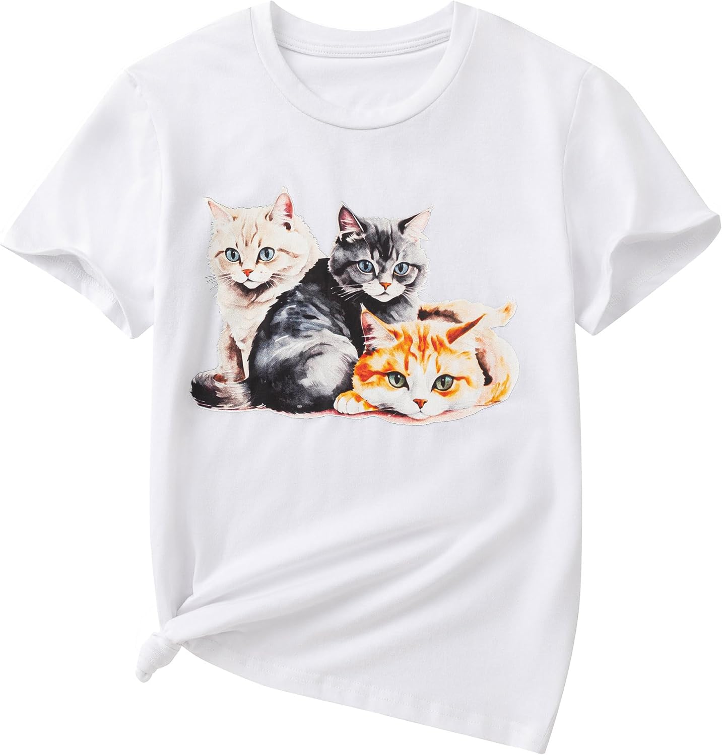 Boys Girls Shirts Funny Summer Short Sleeve Shirt Crewneck Graphic Tees