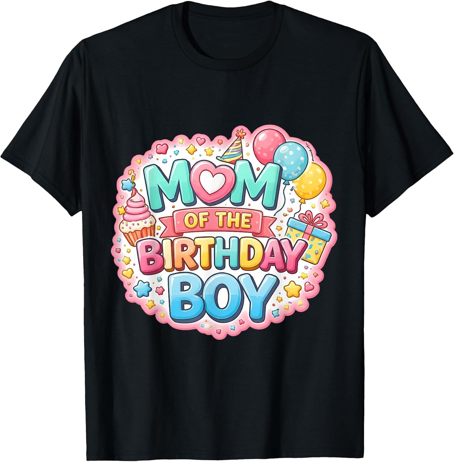 Mom Of The Birthday Boy Funny Son B-day Merch