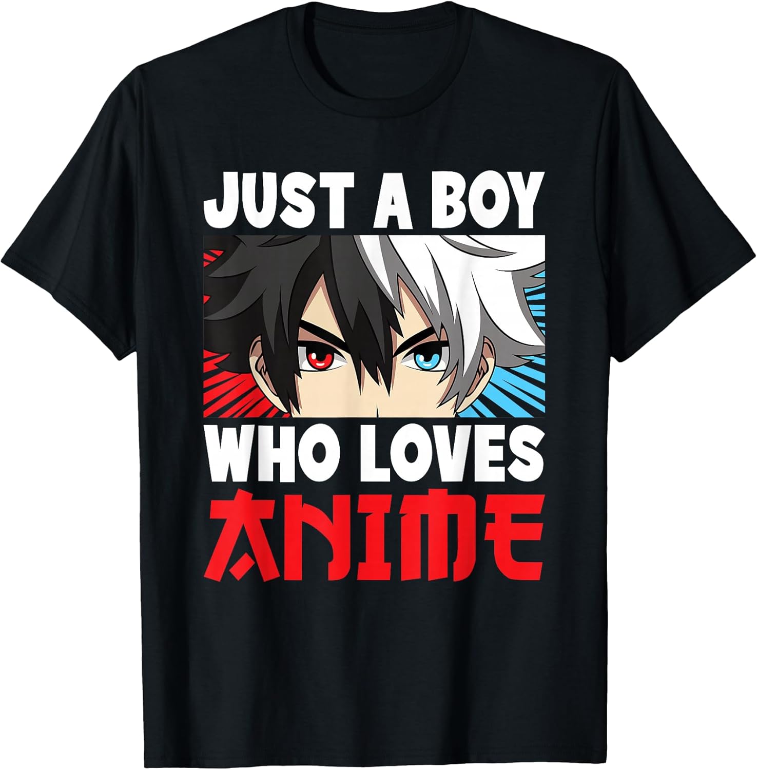 Just A Boy Who Loves Anime Funny Japanese Otaku Kids T-Shirt