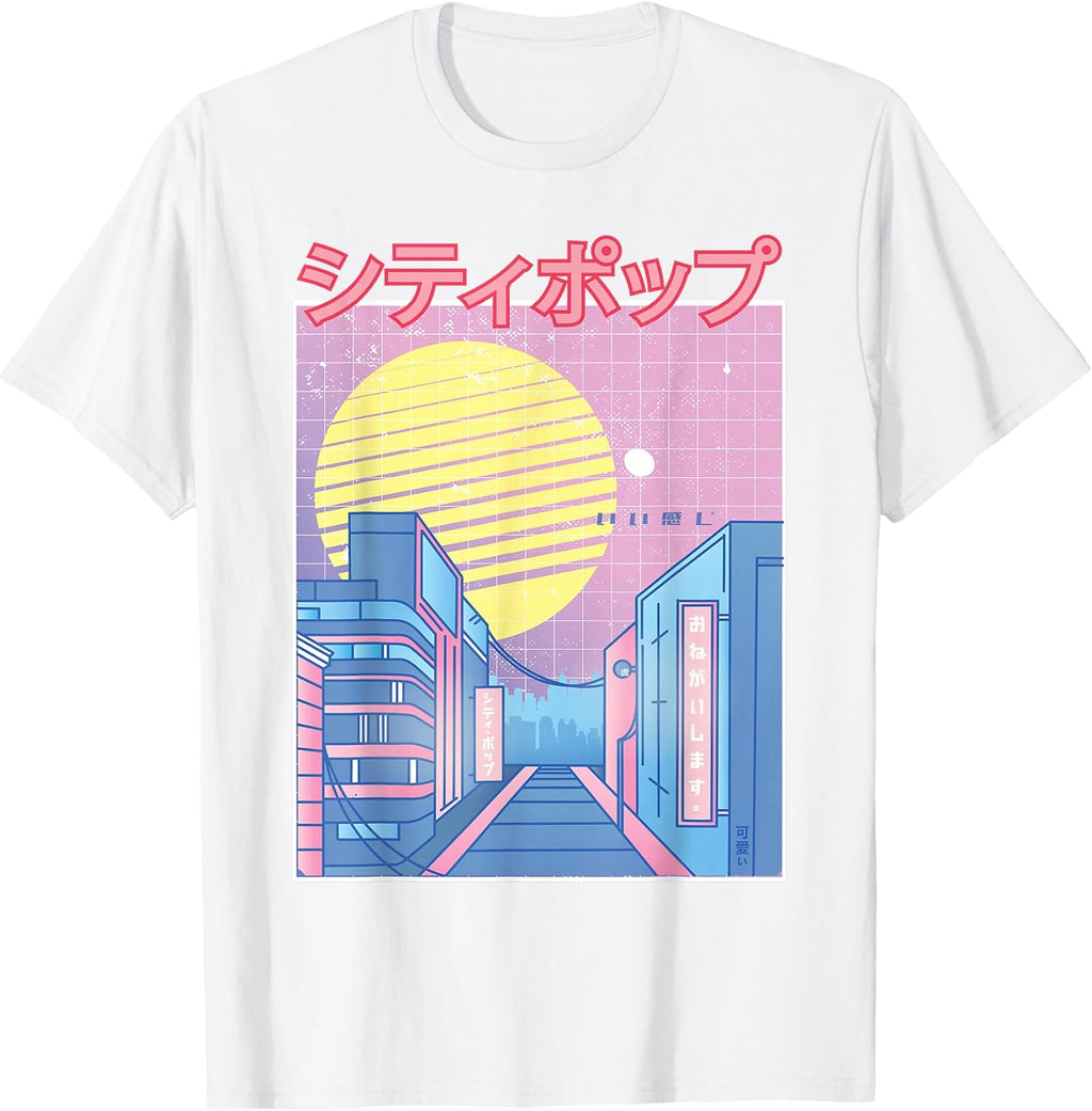 Japan City Pop Kawaii 80s Japanese Anime Music Aesthetic T-Shirt
