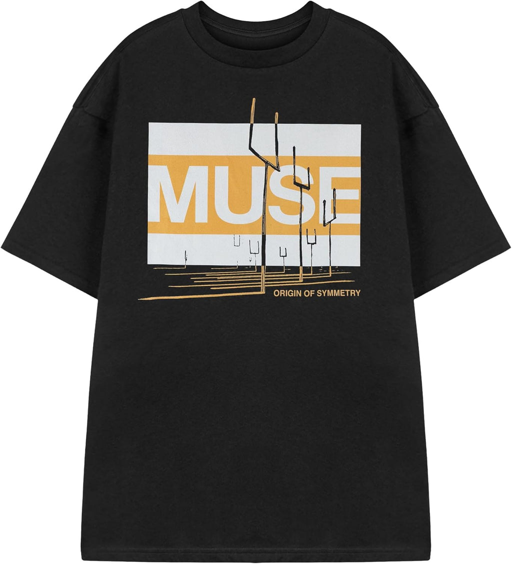 Muse Unisex Black Short Sleeved T-Shirt | Origin of Symmetry Graphic Tee | Music Band Apparel Top