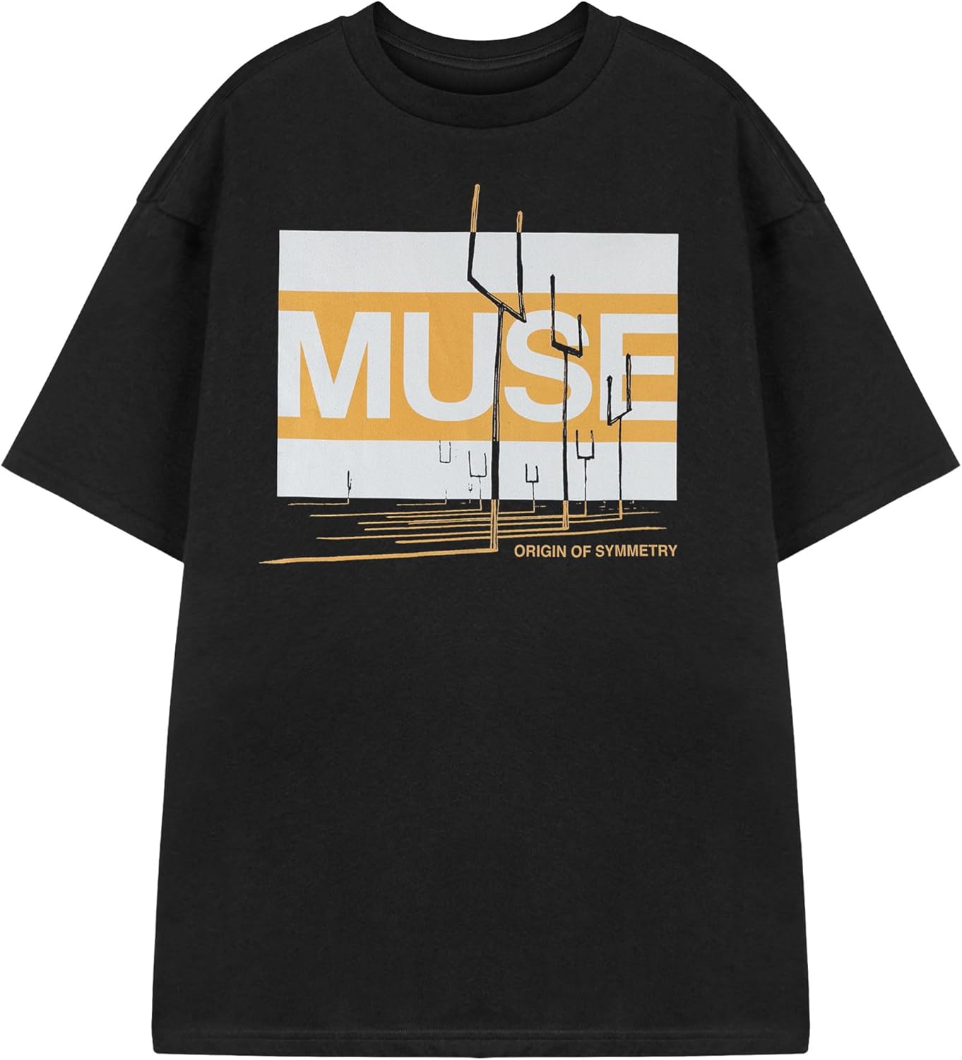 Muse Unisex Black Short Sleeved T-Shirt | Origin of Symmetry Graphic Tee | Music Band Apparel Top
