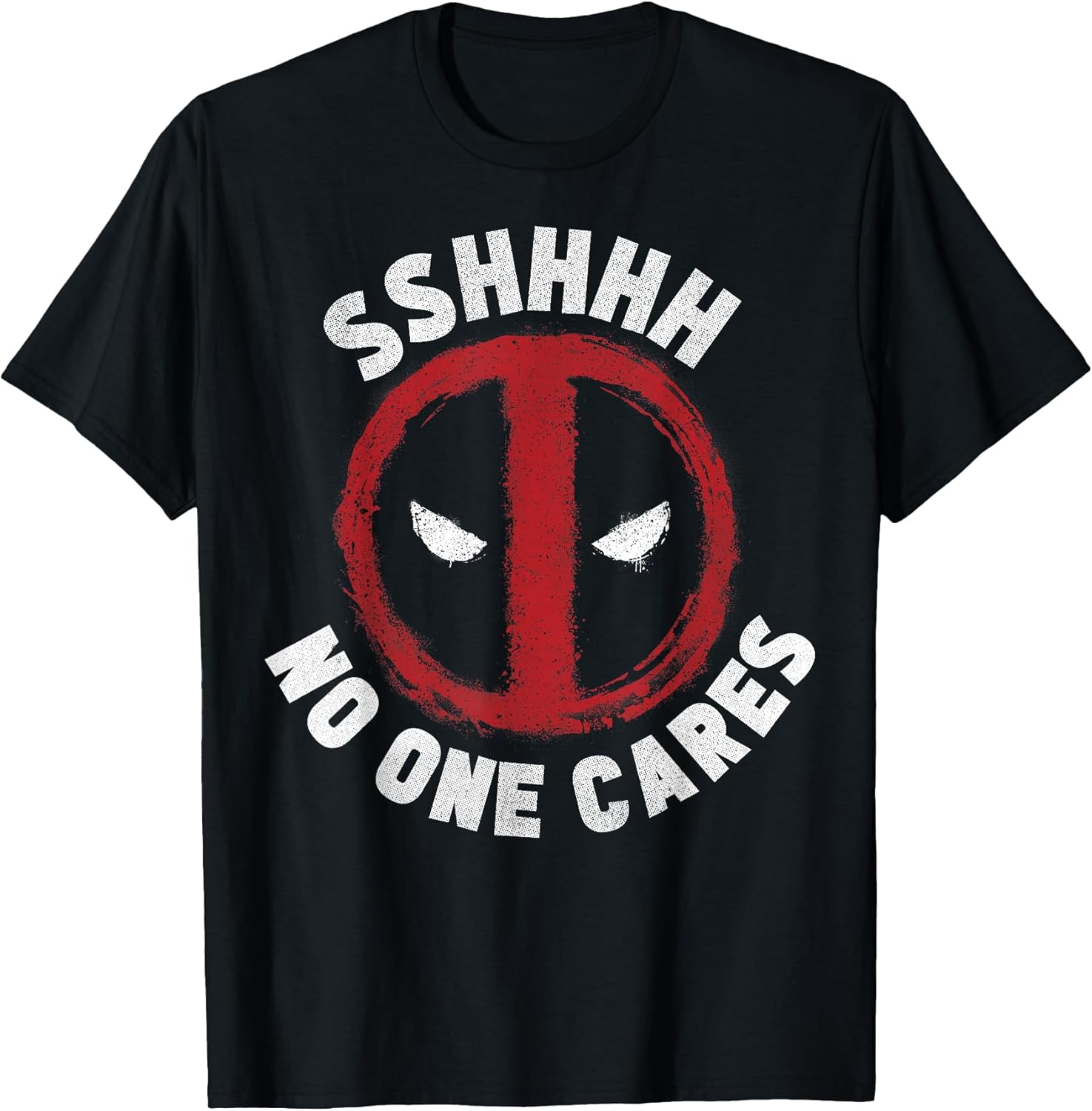 Deadpool Sshhhh No One Cares Logo T-Shirt