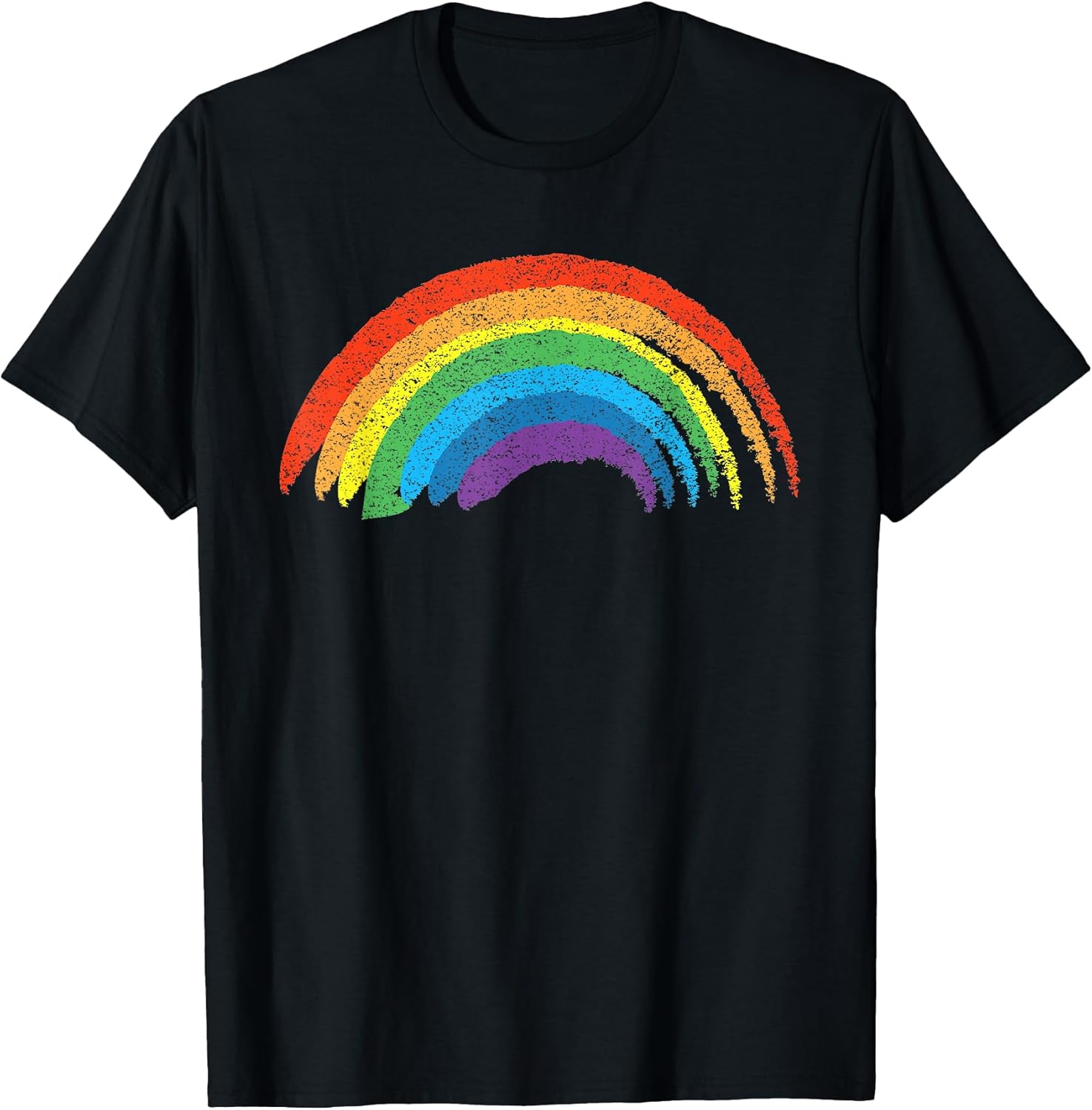 Vintage Retro Rainbow T-Shirt - Classic Distressed Design T-Shirt