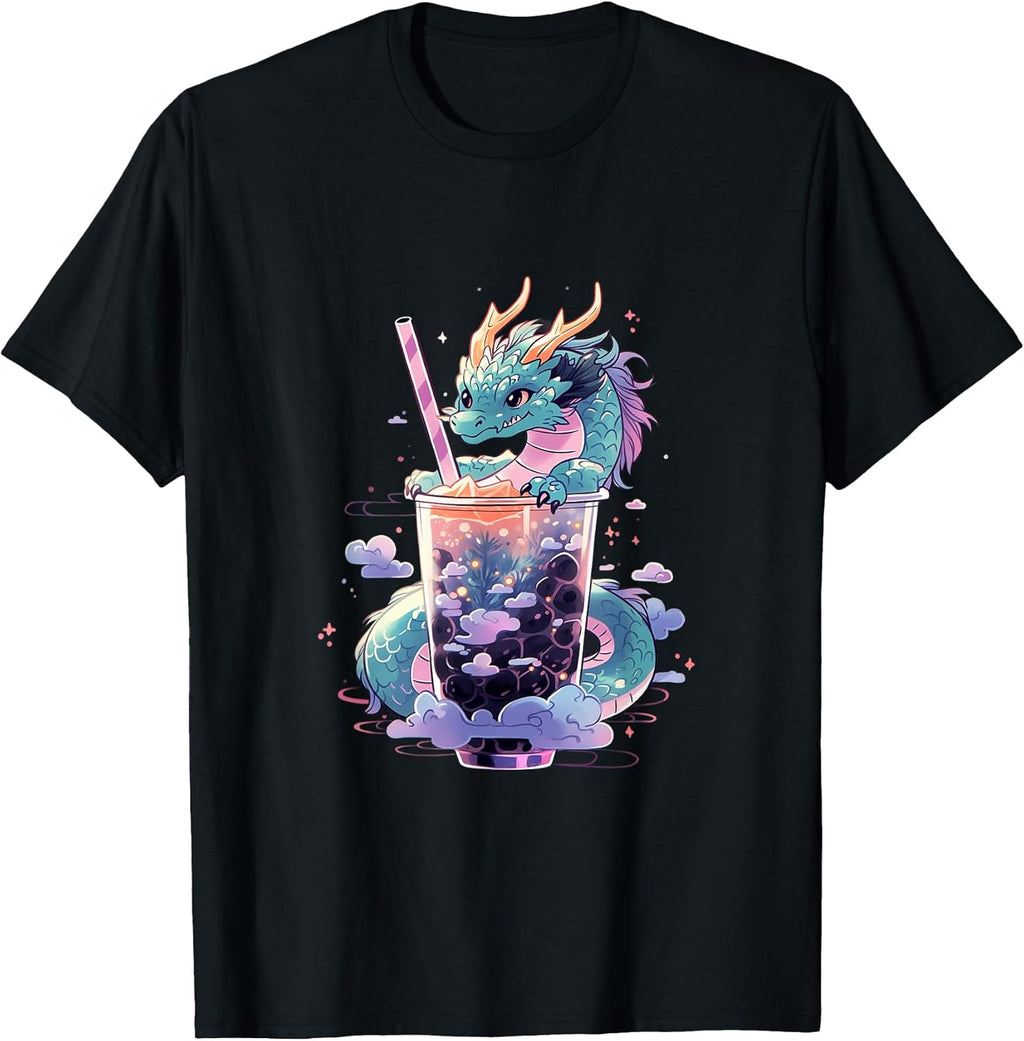 Dragon Boba Tea Bubble Tea Anime Kawaii T-Shirt