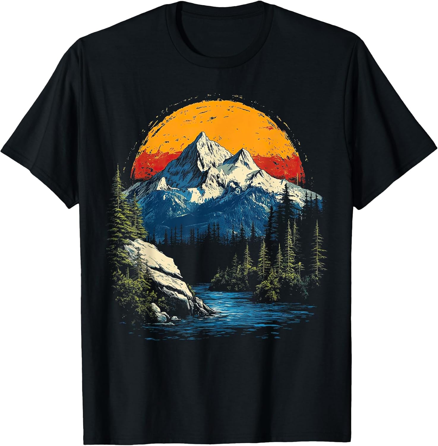 Nature Mountain Hiking Lovers Graphic Tees