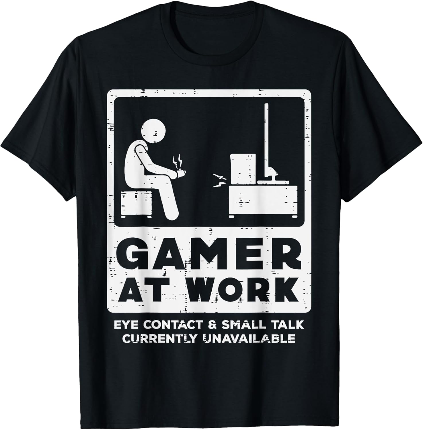 Gamer At Work Funny Video Gaming Men Boys Kids Teens Youth T-Shirt